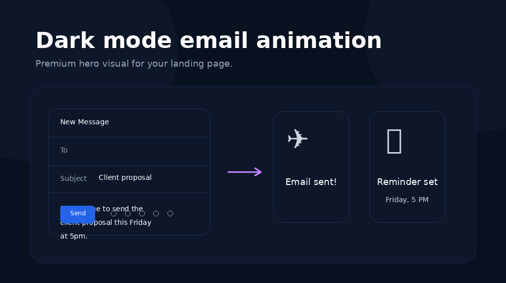 Autorecall dark email showcase